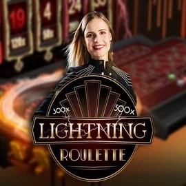 Lightning Roulette slot logo by Evolution at Gambloria Casino
